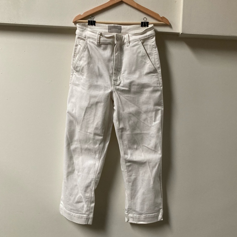 Everlane White Straight Crop  - 6 short